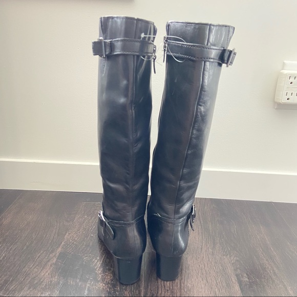 Franco Sarto Opera Black Riding Boots NEW - Size 8 - Picture 4 of 11